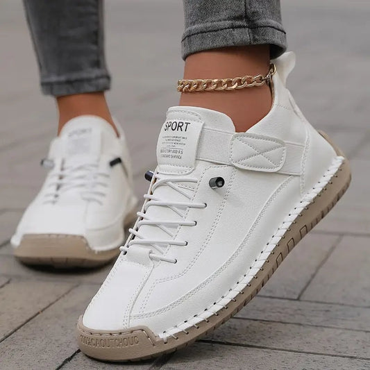 Women's Leather Comfort Shoes with Wide Toe Box and Orthopedic Cushioning